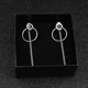 thumbnail image 3 of Women's pendant hoop earrings, tassels, front and back, all-match street style, stylish and handsome earrings, 3 of 5