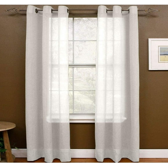 Miller Curtains Panneau à Œillets Transparent de 108 Pouces