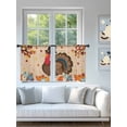 thumbnail image 4 of Thanksgiving Sheer Curtains 54 inches Long, Turkey Fall Pumpkin Maple Leaf Farmhouse Retro Light Filtering Sheer Window Curtains Rod Pocket Voile Drapes for Bedroom Living Room, 52"W x 54"L 2 Panels, 4 of 7