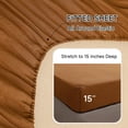 thumbnail image 4 of Simple&Opulence 100% Linen Sheet Set Solid Color-4 Pcs Washed French Linen (1 Flat Sheet,1 Fitted Sheet,2 Pillowcases)-Breathable Bedding Set (Rust, Queen), 4 of 9
