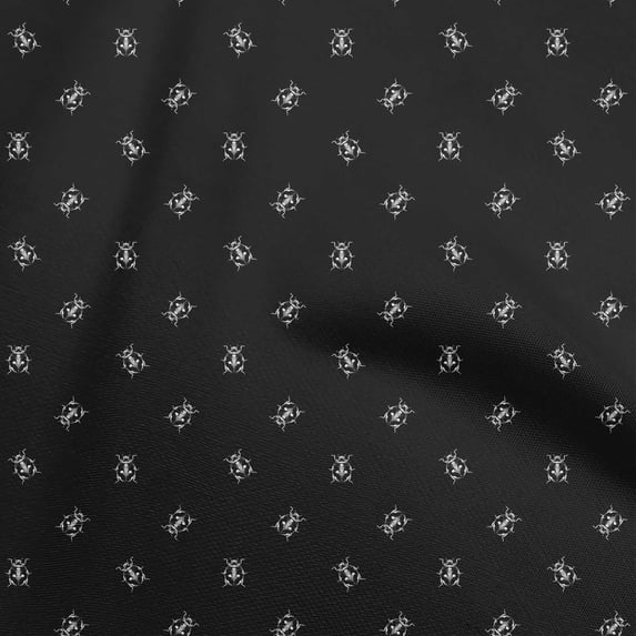 oneOone Cotton Poplin Twill Black Fabric Dragonfly Craft Projects Decor Fabric Printed By The Yard 56 Inch Wide