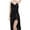 Black, variant on Women's Lace Nightgown Mid Length Slim Large Deep V Neck Can Be Worn Outside Thin Satin Dress Black XXL
