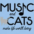 thumbnail image 3 of CafePress - Music And Cats Light T Shirt - Men's Classic Graphic T-Shirt, 3 of 4