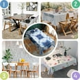 thumbnail image 3 of Blue White Tie Dye Mandala Pattern Rectangle Tablecloth 60"x84",Waterproof Polyester Rectangle Table Cloth, Wipeable Spillproof Polyester Tablecloth for Dining, Camping, Indoor and Outdoor, 3 of 3