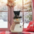 thumbnail image 5 of Handmade Christmas Sitting Snowman Indoor Decorations Animated Xmas Snowman Plush Presents Holiday Party Gift Tabletop Christmas Decorations 10.6 Inchs, 5 of 6