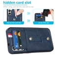 thumbnail image 4 of Allytechgroup for Samsung Galaxy S24 Case, FRID Blocking Hidden Cards Slots Kickstand Wristband Wallet Phone Case Shockproof Protecive Back Cover for Samsung Galaxy S24, Blue, 4 of 6