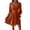 Orange, variant on CIENVNSTG Office Dresses for Women V Neck Lantern Sleeve Wrap Mini Dress Ruched High Waist Elegant Evening Dress Red 2XL