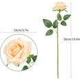 thumbnail image 4 of Morttic Artificial Silk Rose Flower Bouquet Lifelike Fake Rose for Wedding Home Party Decoration Event Gift 10pcs (Pure Champagne), 4 of 7