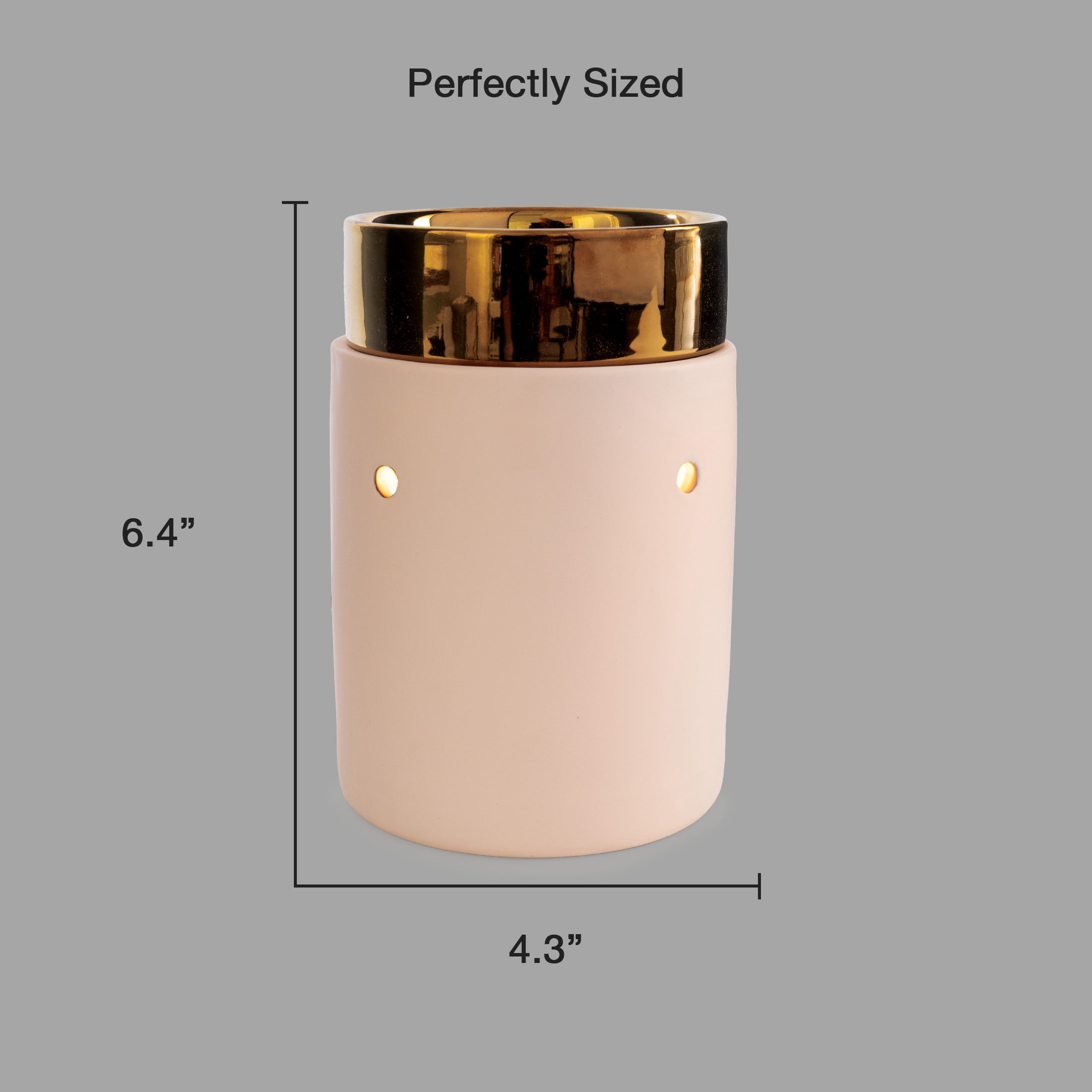 Mainstays Pink and Gold Chrome Ceramic Wax Warmer