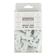 JAM Paper Bulldog Clips, Medium, 31mm, White, 15/Pack