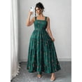 thumbnail image 3 of Plus Size Casual Vacation Sweet Plaid Cherry Pattern Camisole Dress, 3 of 10
