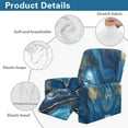 thumbnail image 5 of FUIALDOLG Blue Abstract Marble Print Recliner Slipcovers Home Decor 4 Pieces Lazyboy Recliner Chair Cover for Dog Pets with Pockets Furniture Protector, 5 of 7