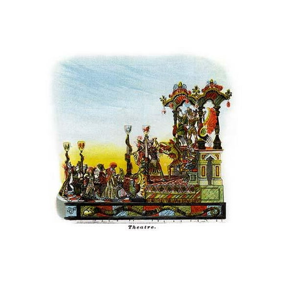 Theatre - Mardi Gras Parade Float Design- Fine Art Canvas Print (20" x 30")