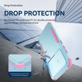thumbnail image 6 of SaniMore for Samsung Galaxy A33 5G (6.4" 2021) Case, [Sliding Camera Window] Wireless Charging Shockproof Drop Resistant Hybird PC TPU Anti-slip Heavy Duty Protective Shell, Green+Pink, 6 of 7