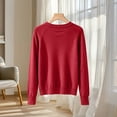 thumbnail image 6 of CBASIHI Womens Sweaters Long Sleeve Crew Neck Casual Pullover Fall Knit Tops M, 6 of 6
