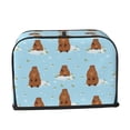 thumbnail image 6 of Toaster Covers 2 Slice, Capybaras Flowers Grass Waterproof Bread Machine Cover Fits for Standard 2 Slice Toasters, Home Decor Toaster Protection with Hanging Rope, 6 of 7