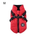 thumbnail image 2 of Arnés de invierno para mascotas, chaqueta impermeable a prueba de viento, para correr, ropa Universal ligera, gancho trasero, decoración de ropa, rojo M Eigraketly PT000587-21, 2 of 7