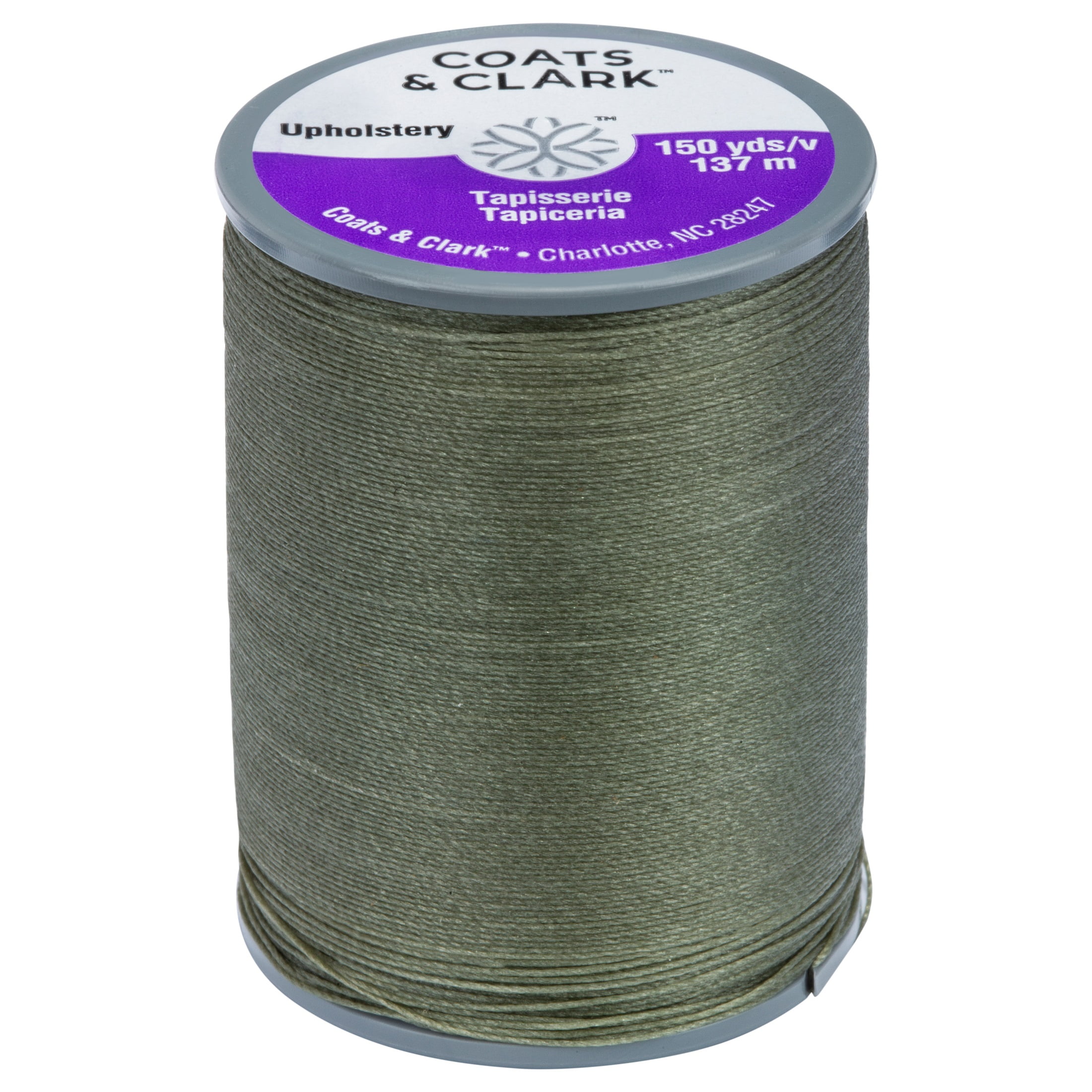 Coats & Clark Upholstery Green Linen Nylon Thread, 150 Yards
