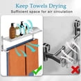 thumbnail image 3 of Towel Racks for Bathroom - 24 in Bath Towel Shelf with Double Towel Bar, Stainless Steel Towel Storage for Lavatory Wall Mounted, 2-Tier Towel Hanger Towel Holder, Brushed Nickel, 3 of 7