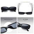thumbnail image 4 of Gafas de sol IKANOO Retro Rectangle Y2K 90's UV400 negras, 4 of 7