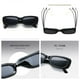 thumbnail image 4 of Gafas de sol IKANOO Retro Rectangle Y2K 90's UV400 negras, 4 of 7