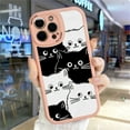 thumbnail image 1 of Slim Cartoon Black White Cats Leather Back Casing PU Leather Cover Phone Case for Samsung A13, 1 of 5