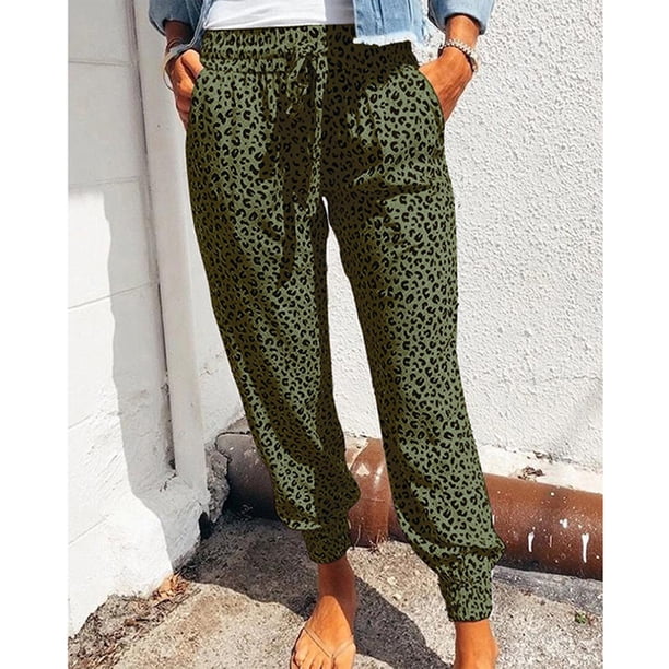Pantalones Sueltos De Mujer,Pantalones De Mujer Estampado De Leopardo Pantalones De Mujer Con Estampado De Leopardo Pantalones De Salón Para Mujer Características Líderes En Su Clase