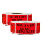 Innovative Haus 2 Rolls/500 Labels (1,000Total) This Is A Set Do Not Separate FBA Packing Labels. 1" x 2" Self-Adhesive Fluorescent Red. Stickers for Shipping Bundle Sets and Multi-Pack Products