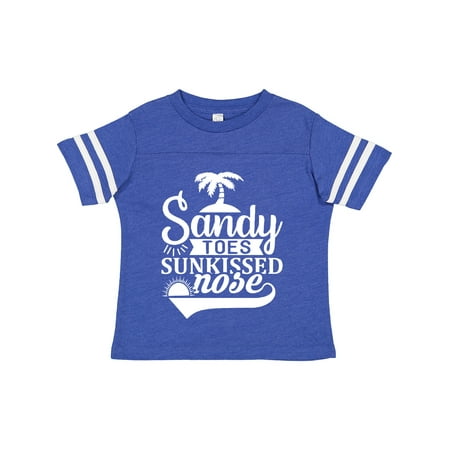 

Inktastic Summer Sandy Toes and Sun-Kissed Nose Palm Tree Silhouette Gift Toddler Boy or Toddler Girl T-Shirt