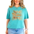 thumbnail image 2 of Trendy Mama Checkered Fall Shirt for Women Cute Sunflower Floral Tee for Moms Seafoam Shirt Adult Large, 2 of 4
