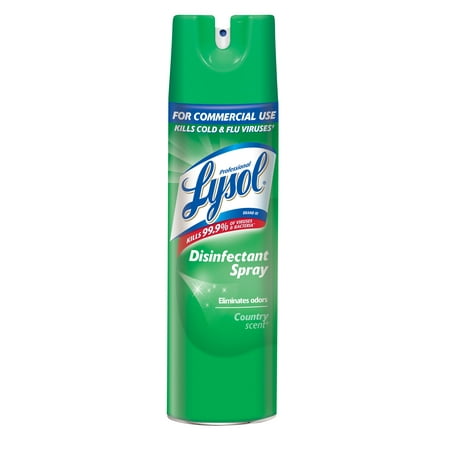 Professional LYSOL Brand Disinfectant Spray, Country Scent, 19 oz Aerosol, 12 Cans/Carton