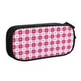 thumbnail image 2 of Vsdgher Plaid Heart Print Large Capacity Pencil Case Pouch with Zipper, Portable Aesthetic Big Capacity Pencil Cases Pen Office Travel Stationery Bag, 2 of 8