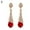 Red (stud), variant on UDIYO Women Waterdrop Chandelier Rhinestone Full Zircon Earrings Ear Stud Ear-clip