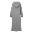thumbnail image 6 of Guieoi Dress for Women under $10.00 Plus Size Fashion Women Solid Loose Hooded Comfy Long Sleeve Dress Gray Black*Friday/Cyber*Monday, 6 of 6