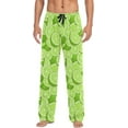 thumbnail image 2 of FREEAMG Fresh Citrus Green Lemon Pajama Pants for Men, Men's Separate Bottoms, Pure Cotton Comfortable Lounge Pants?331?, 2 of 7