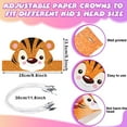 thumbnail image 5 of 24 Pcs Animal Birthday Party Hats Animal Headbands Jungle Safari Animal Paper Party Crown for Girls Kids (Assorted Animals), 5 of 8