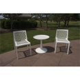 thumbnail image 3 of Strata Furniture 2 Milan Weatherproof Patio Chairs & Sprout Table in White, 3 of 3