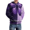 thumbnail image 5 of Dreamy Purple Butterfly Pattern (80)-1 3d Sweatshirts Hoodie Fashion Casual Personality Men's Women Street Hoodie Pullovers Long Sleeve Comfortable Top, 5 of 6