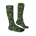 thumbnail image 3 of Fotbe Jungle Leopard Yellow print Women's Men's Novelty Crew Socks Cotton Socks Knee High Socks for Walking,Running,Nurses,Pregnancy, 3 of 9