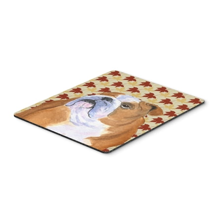 Carolines Treasures SS4365MP  Bulldog English Fall Leaves Portrait Mouse Pad Hot Pad or Trivet  Large multicolor price history on PriceWatchPro