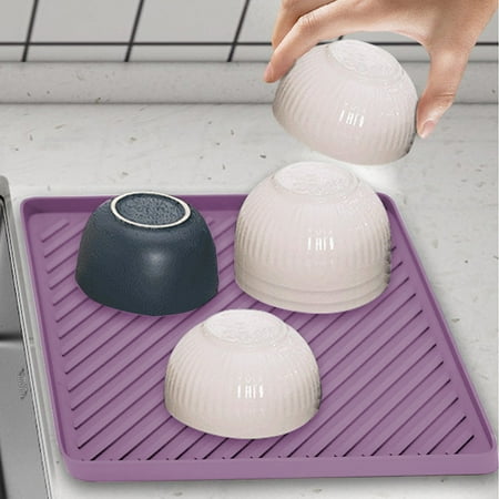 

Liamobondopolis Living Minimalist Style Dish Drainage Mat Cutlery Placemat Cup Mug Plate Bottle Drainage Mat Heat Insulation Mat Cup Drainer Mat Kitchen Appliance