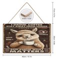 thumbnail image 2 of 10x16 IN Retro Wood Hanging Sign - Square - Alpaca Decor With Coffee Humor Quote Wooden Sign Retro Wall Decor for Cafes Club Pub Decor Coffee Lovers Gifts, 2 of 5