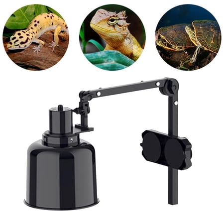 Serenable Light Holder Stand Metal Lamp Support Ease to Use Adjustable Height Width Reptile Lamp Stand for Reptile Tanks and Terrariums