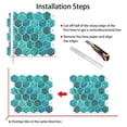 thumbnail image 6 of DEWOO 10-Sheet Hexagon Peel and Stick Backsplash for Kitchen,Premium 3D Self Adhesive Wall Tiles, Large Stick on Tiles for Kitchen, Bathroom, Car Camper(Blue,12"×12"), 6 of 11