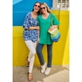 thumbnail image 6 of Woman Within Plus Size Ruffled Elbow-Sleeve Tunic, 6 of 6