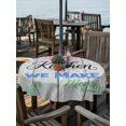 thumbnail image 3 of Outdoor Tablecloth with Umbrella Hole Zipper Colorful Spoon Knife Kitchen Round Tablecloth 54" Waterproof Outside Table Cloth Rustic Grey Wooden Patio Table Cover Tablecloths for Picnic Party, 3 of 8