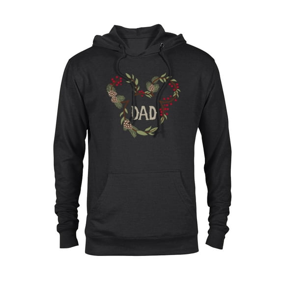 Disney Mickey Mouse Family Holiday (Dad) - Pullover Hoodie for Adults - Customized-Black