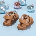 thumbnail image 6 of newwalpole Toddler Girls Sandals Little Girls Kids Summer Shoes Toddler Sandals Brown for Size 12, 6 of 7