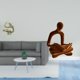 thumbnail image 2 of Escultura china,Minifigura china de latón para decoración de escritorio,Adorno de mesa en miniatura china de latón,Figura de pensador abstracto,Estatua de pensador abstracto,decoración para, 2 of 8