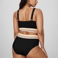 thumbnail image 5 of Busydd Swim Suits for Women Plus Size XL-4XL 2 Piece High Waisted Bikini Set Round Neck Bathing Suit Trendy Adjustable Straps Swimsuits with Briefs, 5 of 5